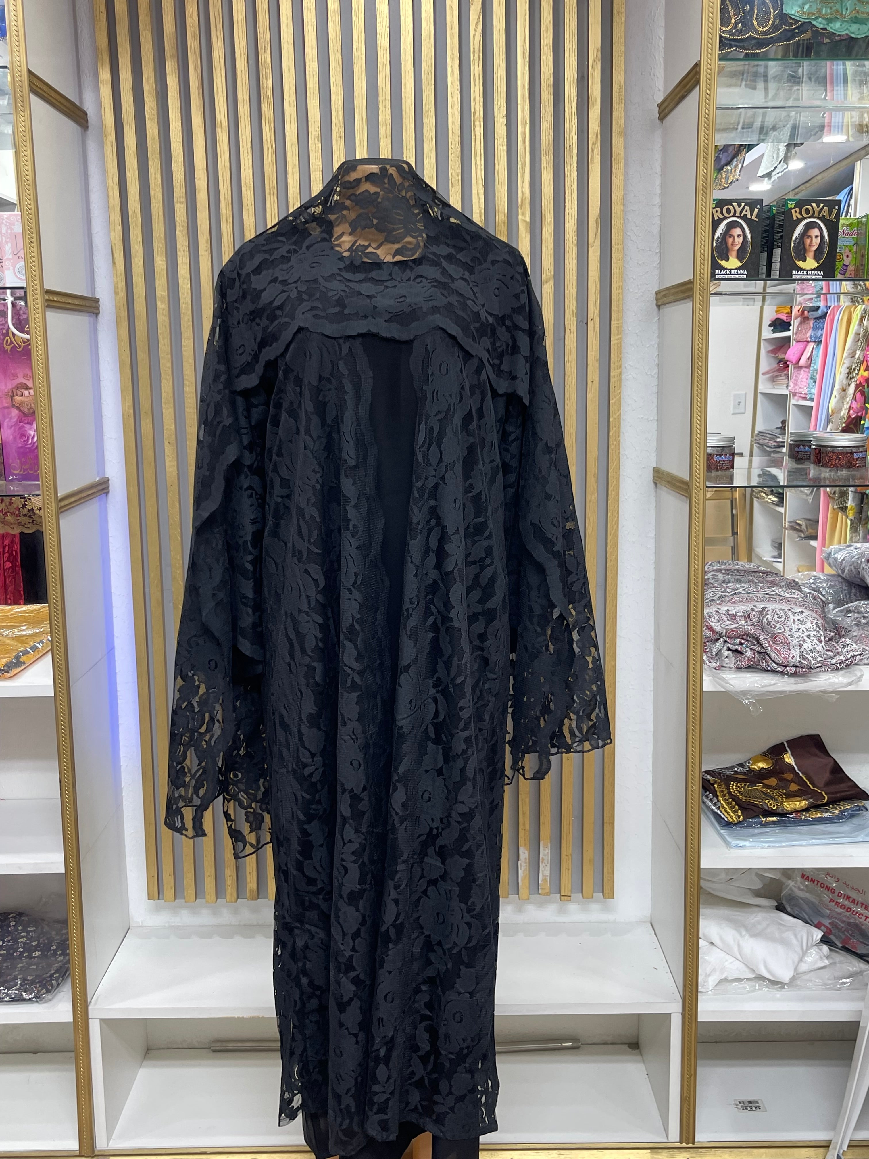 All Lace Black Abaya