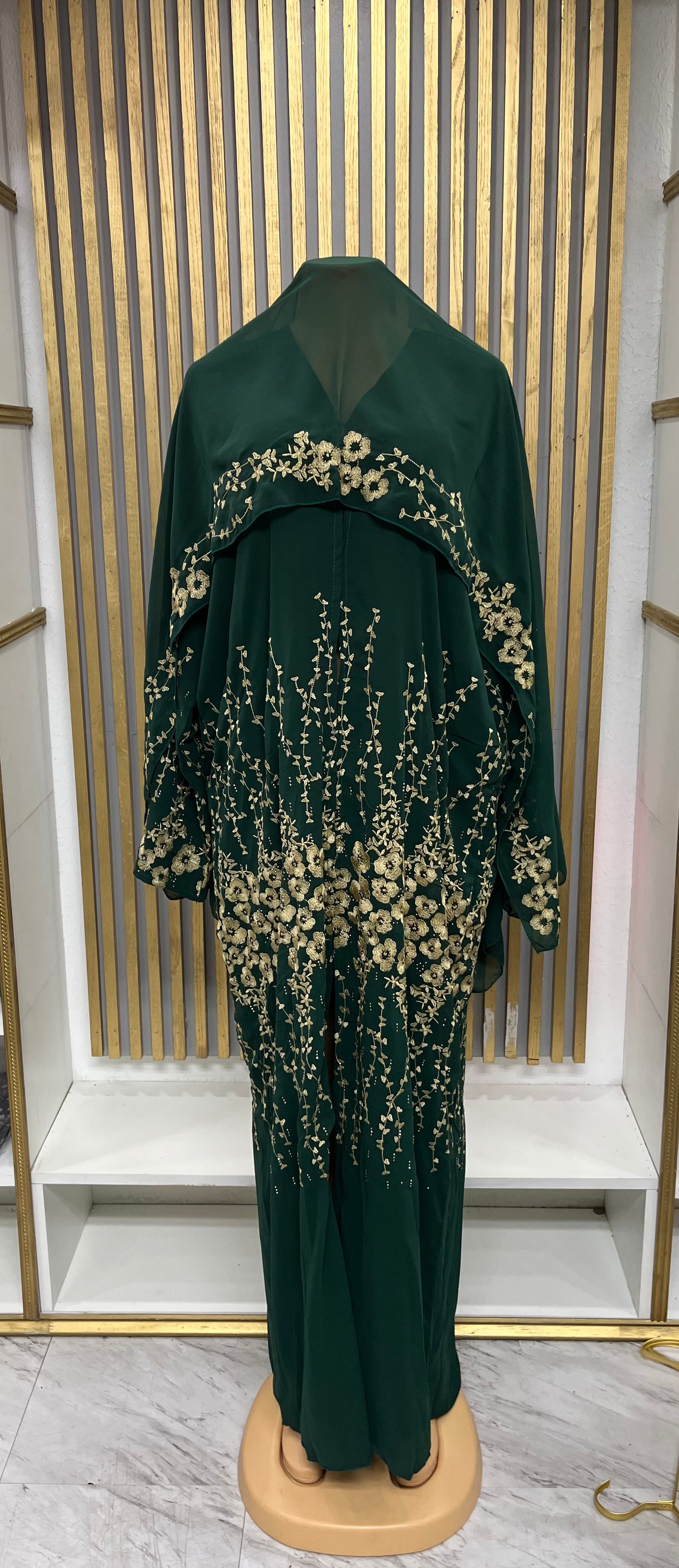 Green Open Abaya