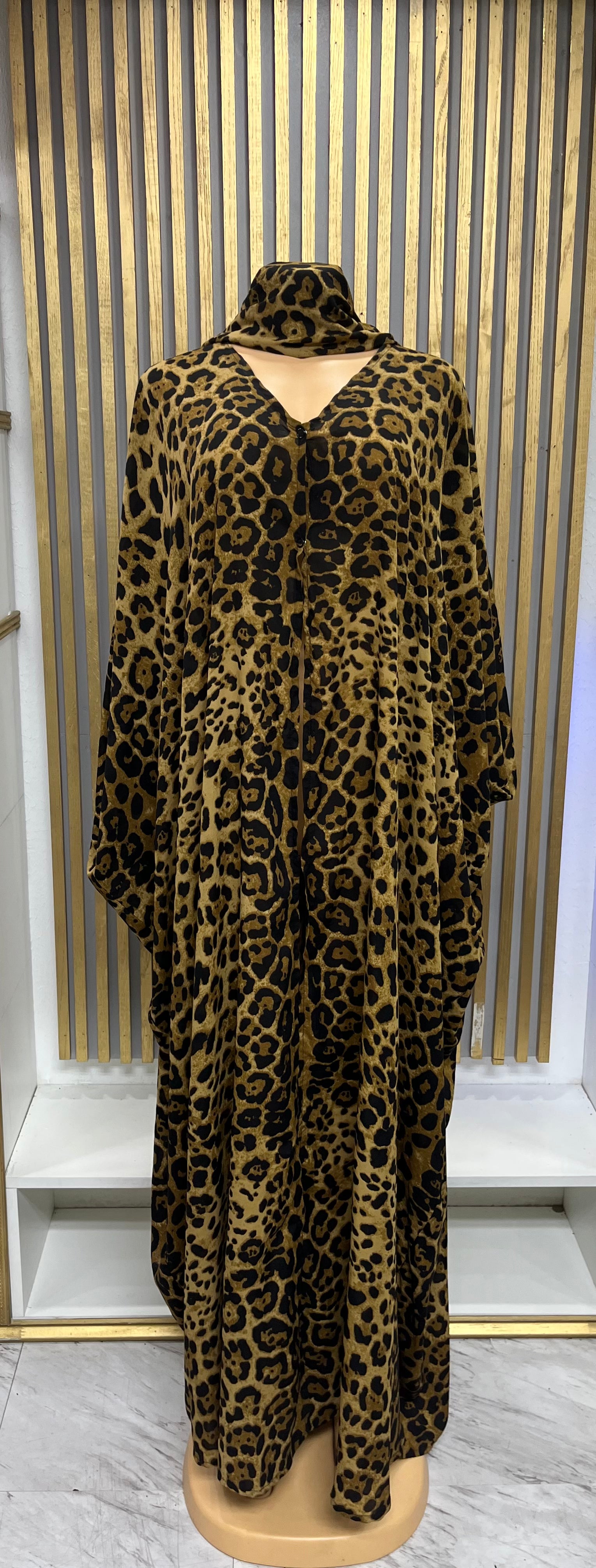 Leopard Print Abaya
